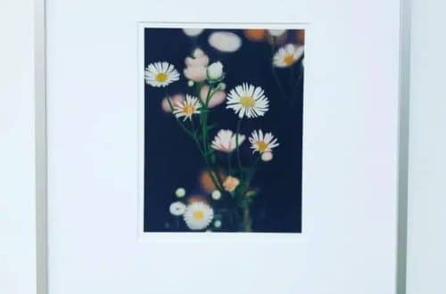 Image features an original drawing by Kim McEwen custom framed in an aluminum frame